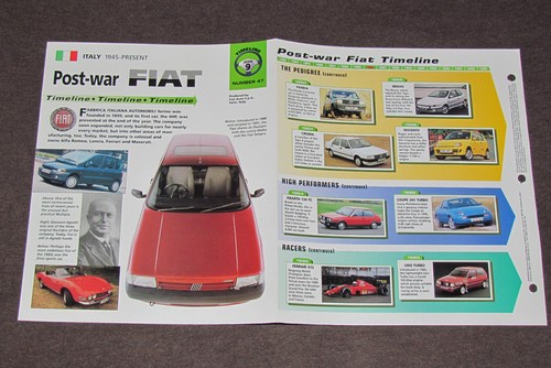 Fiat cars storia 1945 - fiat, 1945-1998