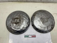 COPPIA BORCHIE COPPETTE COPRIMOZZO IN OTTONE FIAT 500 TOPOLINO A B C (VW995)