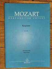 MOZART - REQUIEM - BARENREITER URTEXT EDIZIONE CORALE - BUONE CONDIZIONI - SPEDIZIONE GRATUITA