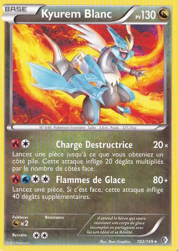Kyurem blanc b frontières - blanc,