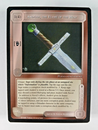 Anduril fiamma dell - anduril,, dell'occidente