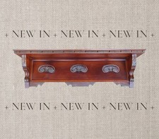 ATTACCAPANNI LEGNO PARETE CAPPELLIERA LEGNO APPENDIABITI LEGNO MURO L100 H29 P19