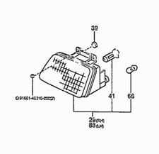 Faro proiettore anteriore sinistro completo Piaggio Porter dal 1998 al 2008