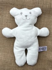 Marks & Spencer orsacchiotto bianco piatto morbido abbraccio giocattolo 1998-2002 piumone bambino ottime condizioni