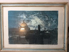 Pietro Annigoni litografia firmata. I Fuochi Di San Giovanni. Anno 1974. 