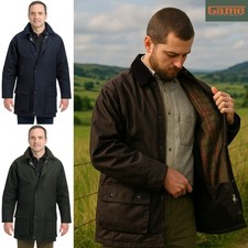 GIOCO British Country Jacket da uomo | Cotone cerato | Impermeabile imbottito | Cappotto trapuntato