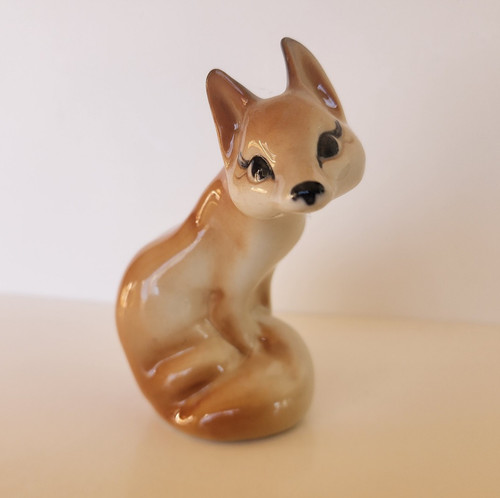Figurina porcellana volpe - figurina,