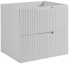 Armadio Armadietto Bagno Lavandino Lavabo Mobile Senza Pomelli 60 cm VENA Bianco