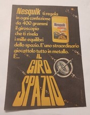 Inserto pubblicità 1978 Nesquik Nestlé giroscopio il giro spazio mille equilibri