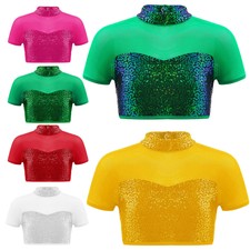 Mädchen Rollkragen Crop Top