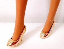 B808 - BARBIE 2000s scarpe decollete fiocco oro specchio