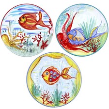 Piatto Ornamentale in pregiata ceramica - Ø 30 cm ca. (1Unità) con tre opzioni d