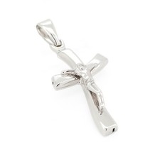 Ciondolo Crocefisso Oro Bianco 18kt - Oro Rigenerato