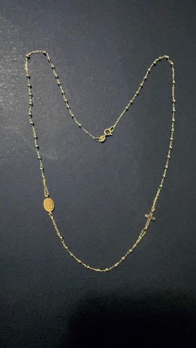 Collana rosario 45cm oro - collana,
