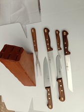 Ceppo legno con 6 coltelli m.co Palissandro Coltellerie Paolucci Frosolone Italy