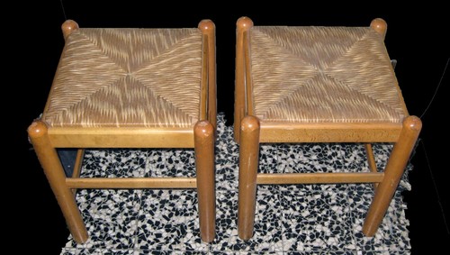 Sgabelli legno paglia - sgabelli,