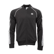 Adidas Originals Track Jacket Nero Retrò Classico Superstar Logo Top Uomo Taglia
