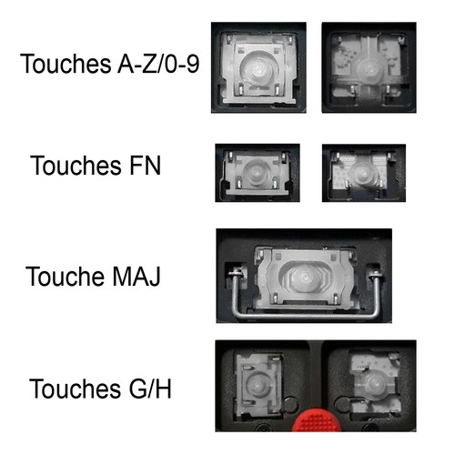 Touche clavier pour - de,
