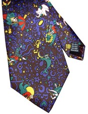 Piero Guidi Magic Circus Tie Luxury Silk 100% Rare Piece Handmade Made In Italy 