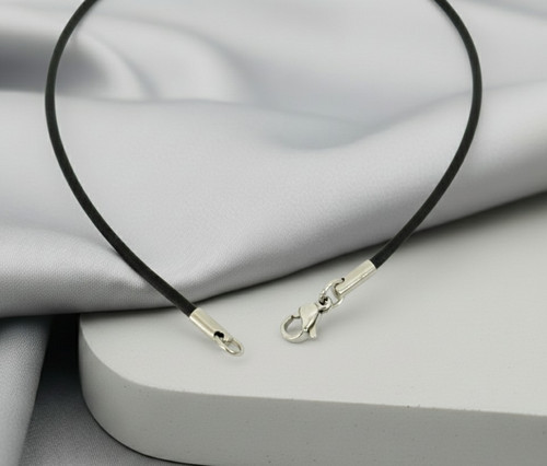 Collana laccio caucciù con - collana,