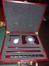 Golf Putter set da viaggio portatile in custodia di legno. Decorazione ufficio regalo per papà