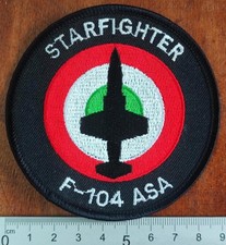 TOPPA PATCH STARFIGHTER F-104 ASA - AERONAUTICA MILITARE ITALIA - CACCIA JET