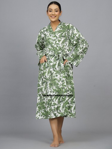 Cotone vestaglia lungo - cotone, kimono