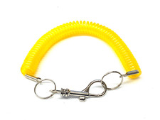 Portachiavi Vespa Piaggio Px Et3 A Molla Spirale Colore giallo Fluorescente +