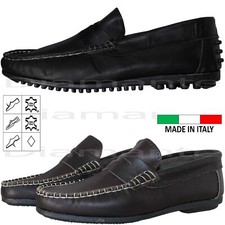 Mocassino Uomo Scarpe in Vera Pelle Made In Italy classiche Nuovo 70811010V