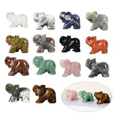 Statua elefante di giada di