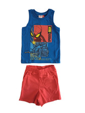 Completo bambino estivo compatibile con Spider-Man blu royal rosso