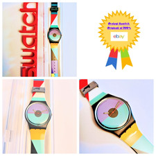 Swatch Gent St. Catherine Point GB121 1988 Orologio da polso Anni 80 Funzionante