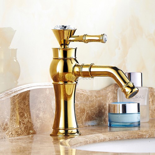 Rubinetto lavabo ottone oro