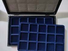 Cofanetto custodia  masterphil porta monete da cassaforte in legno con 2 VASSOI 