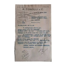 1949 A. Tonolli & C. Lastre Ottone Milano Preventivo C02487