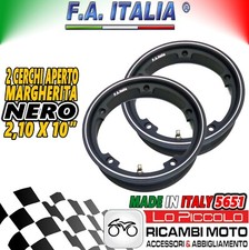 COPPIA CERCHI NERO TUBELESS VESPA 50 SPECIAL 125 ET3 PRIMAVERA PX PE SPRINT 2.10