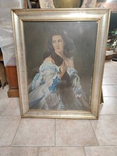 dipinto antico ritratto di Dama Dell 800 - Firmato  