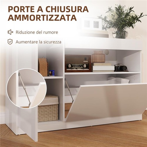 Credenza moderna bassa - , bianca