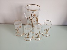 Servizio di 4 bicchieri long drink con carraffa decorata