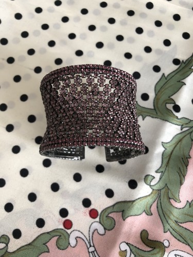 Bracciale strass rosa nuovo - bracciale,