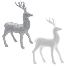 Renna in piedi glitterata