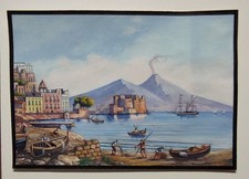Gouache "Napoli Castel