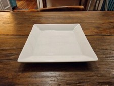 20 piatti quadrati in ceramica bianca Saturnia