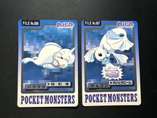 Carddass Pokemon Seel Dewgong File No. 086 087 Bandai Pocket Monsters 1997 Jap