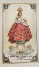ANTICA STAMPA POPOLARE DEVOZIONALE-BAMBINO DI PRAGA-ARENZANO-GENOVA-CROMOLITO