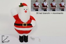 BABBO NATALE CON LUCI LED E