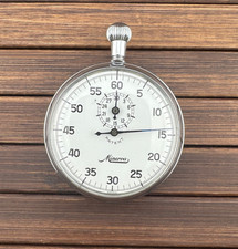 Orologio Tasca Raro! MINERVA Cronografo 51mm contatore 30min monopulsante
