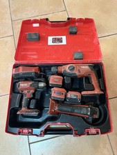 Kit 3 tools Hilti TE 2-A22; SF 4-A22; AG 125-A22 Con Batterie E Carica Batterie