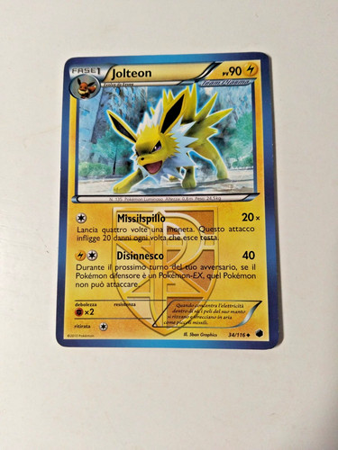 Carta pokemon jolteon 116 - pokemon,