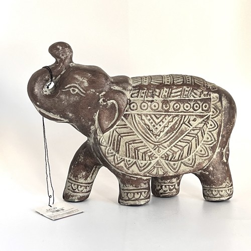 Statua elefante boho tronco
